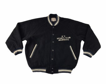 Vintage 90s Mcgregor Sportwear Simple Varsity Jacket Wool With