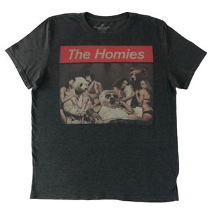 Vintage The Homies American Eagle Outfitter Big Box Logo Gedrukt T-shirt Geïnspireerd Designer Streetwear Unisex Slijtage Past L YA289J