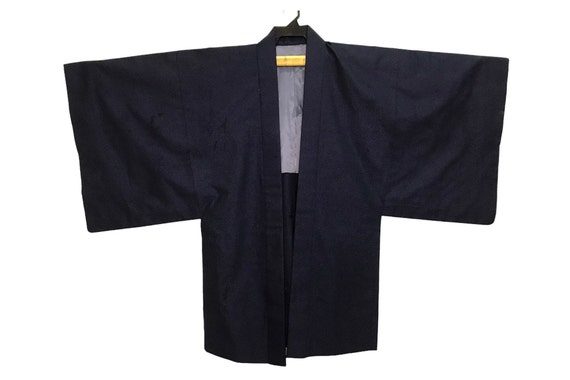 KimonomonoMY Mega Sale Vintage Noragi Kimono Haori Hanten Jinbei Japanese Cardigan Happi Jacket B614 Denim