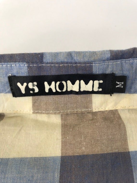 Vintage YS Homme Yohji Yamamoto Flannel Shirt But… - image 5