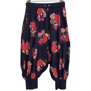 Vintage Issey Miyake Ne-net Japanische Marke Floral Baggy Ballon Hose Apple Art Grafik Unisex Damen Tragen Streetwear Passend für Größe 30 31 32 E726