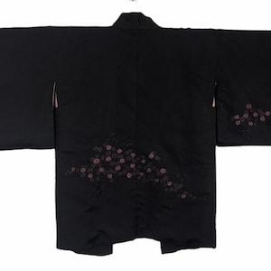 Vintage Noragi Haori Kimono Hanten Jinbei Japanisch Happi Jacke Robe Kleid Cardigan Uppawari Yukata Tomesode Größe M L i009