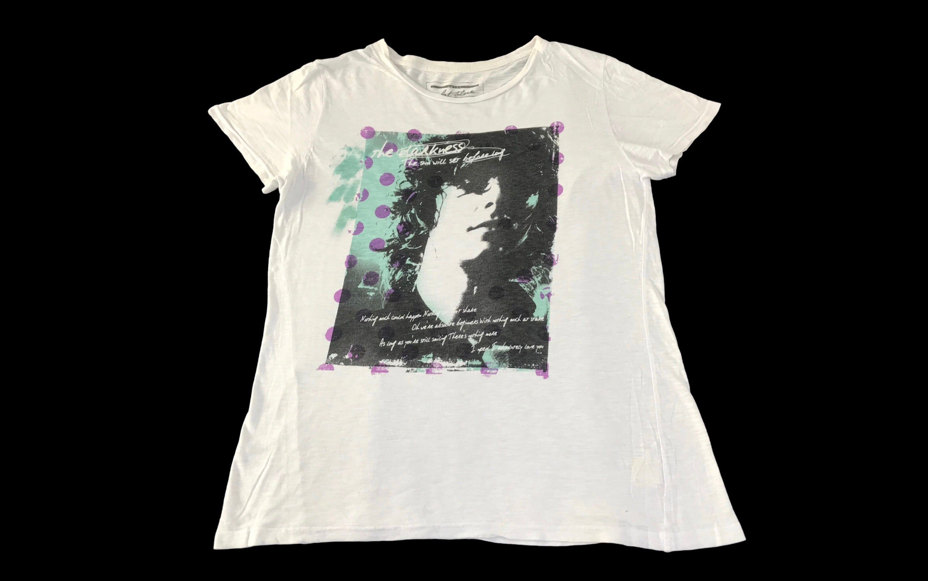 Vintage Ships Jet Blue Big Rocker Logo Printed Tee T-shirt Girl