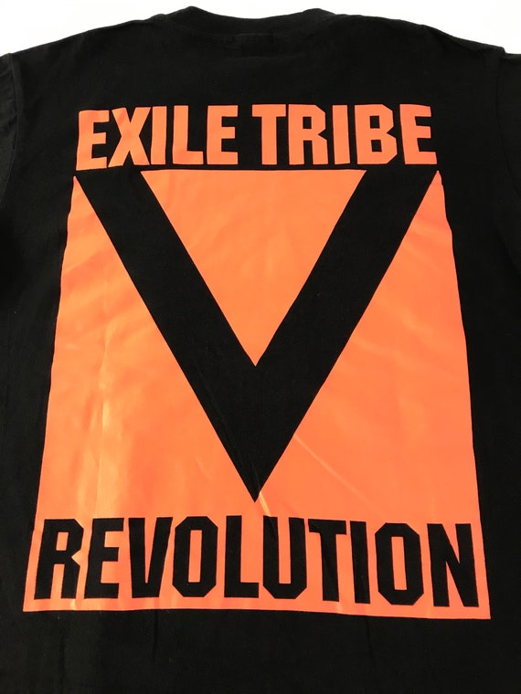 Vintage Style Exile Tribe Revolution Big Box Logo Printed Tee T