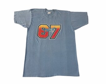 Vintage 90s 50/50 Tee T-shirt Class Of 1989 Printed Big Logo Inspired Designer Unisex Wear Streetwear Fit Size S C449j