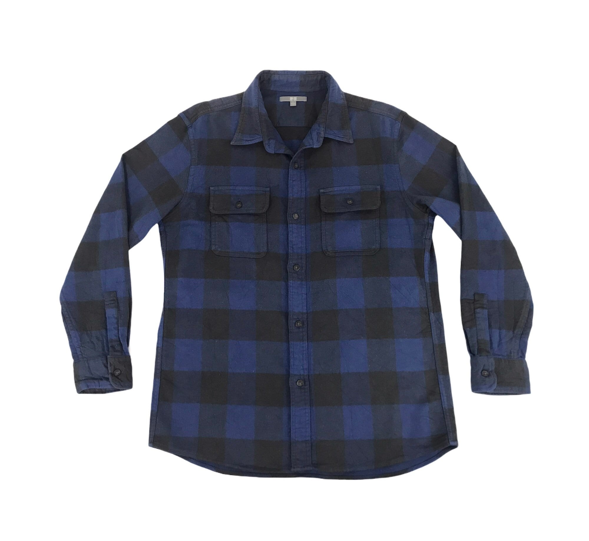 Chemise en flanelle Uniqlo de style vintage double poches carreaux a carreaux carres et rayures inspirees de la marque Streetwear Grunge pour la taille L Y383 Etsy France