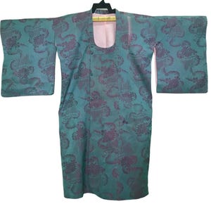 Vintage Noragi Haori Kimono Robe Dress Japanese Cardigan Happi Jacket Tomesode Yukata Hanten Jinbei Fits Size M L B472