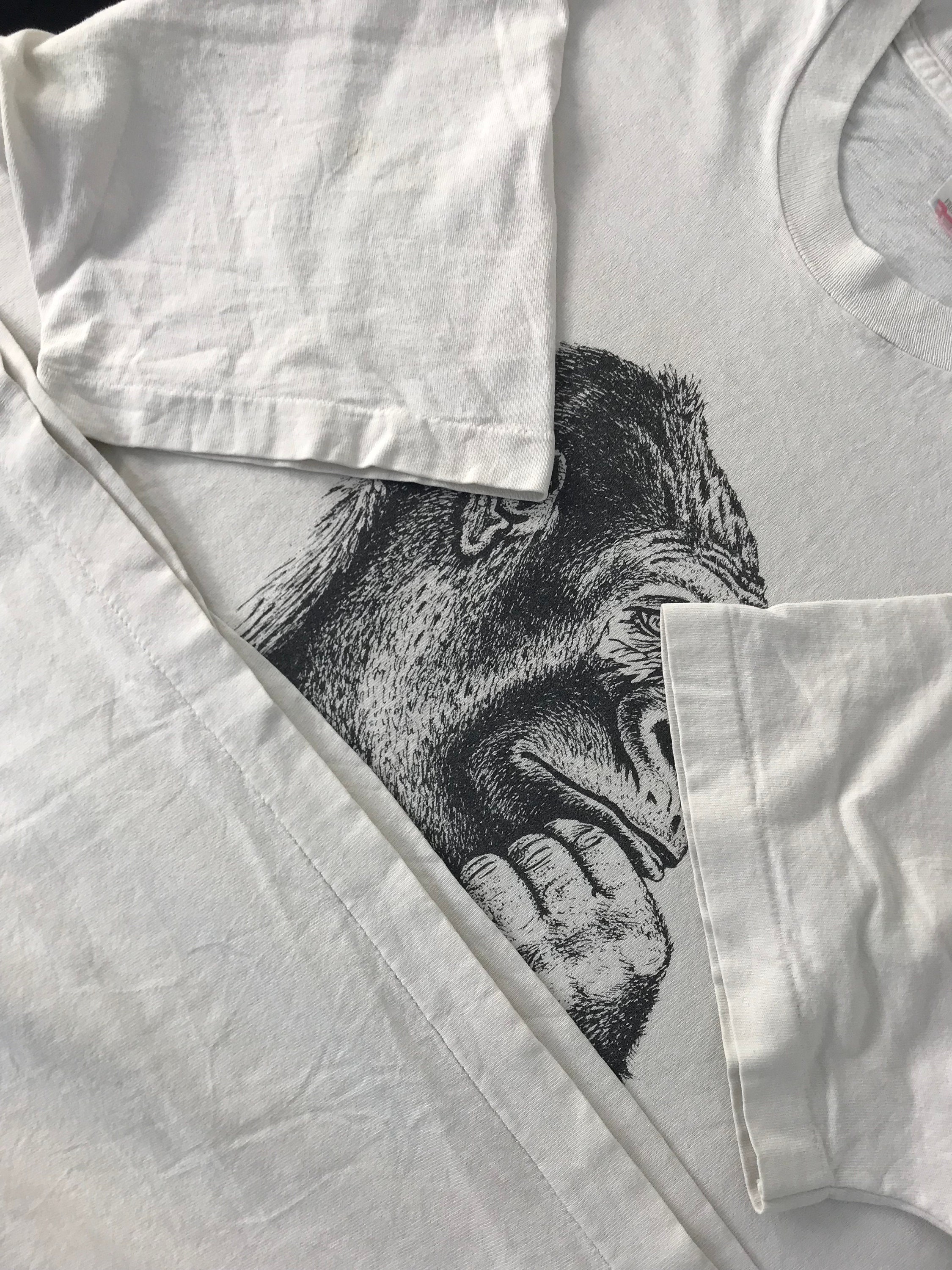 Vintage 90s Human I Tees to Be or Not to Be Humour Big Ape Printed 