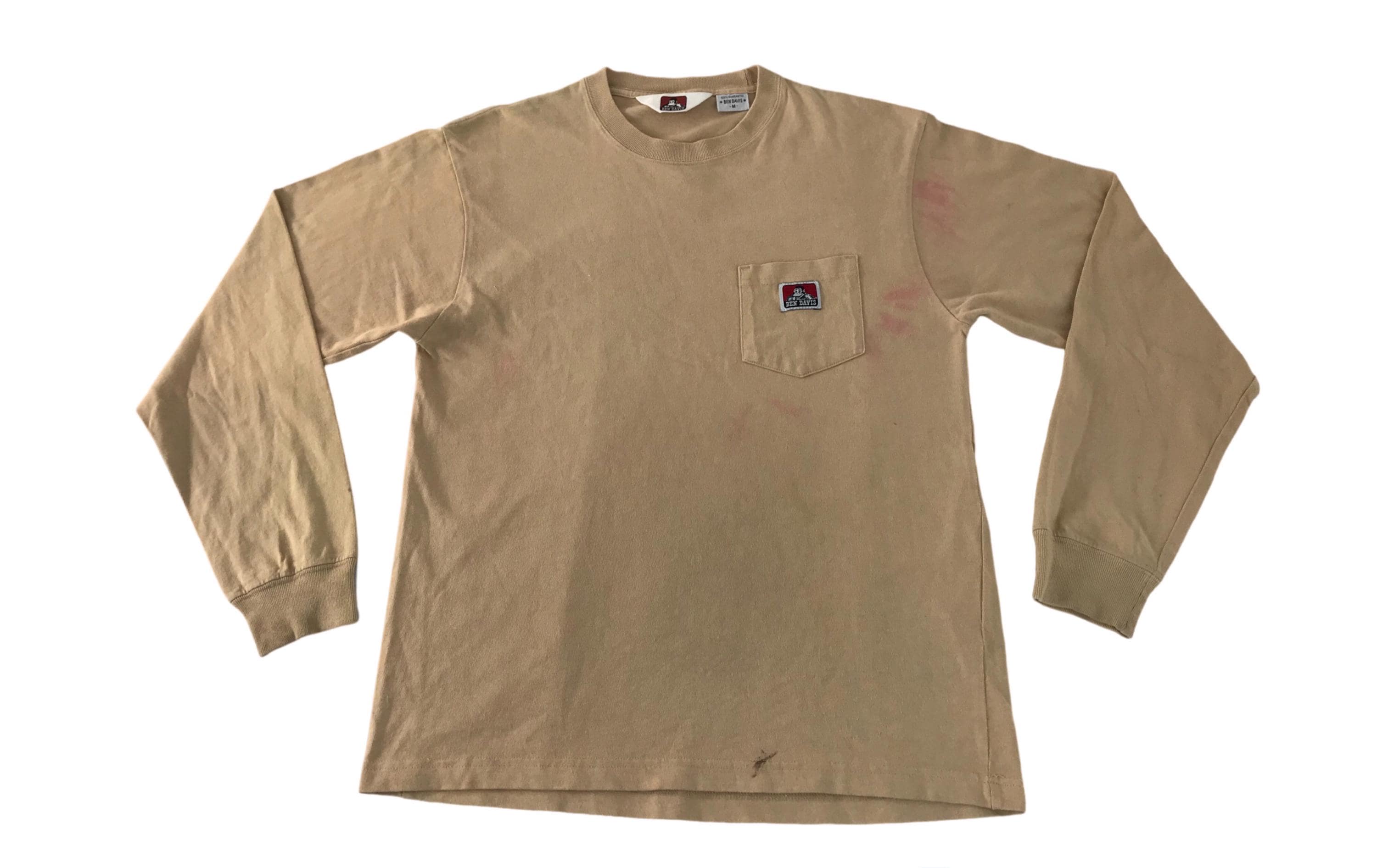 Vintage Ben Davis Single Pocket Longsleeve Printed Tee T-shirt