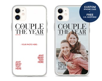 Personalized iPhone case - Couple phone case with photo - Custom couple gift - iPhone XR, 11, 11 Pro, 11 Pro Max, 7/8, XS Max, 7+8+, X/XS