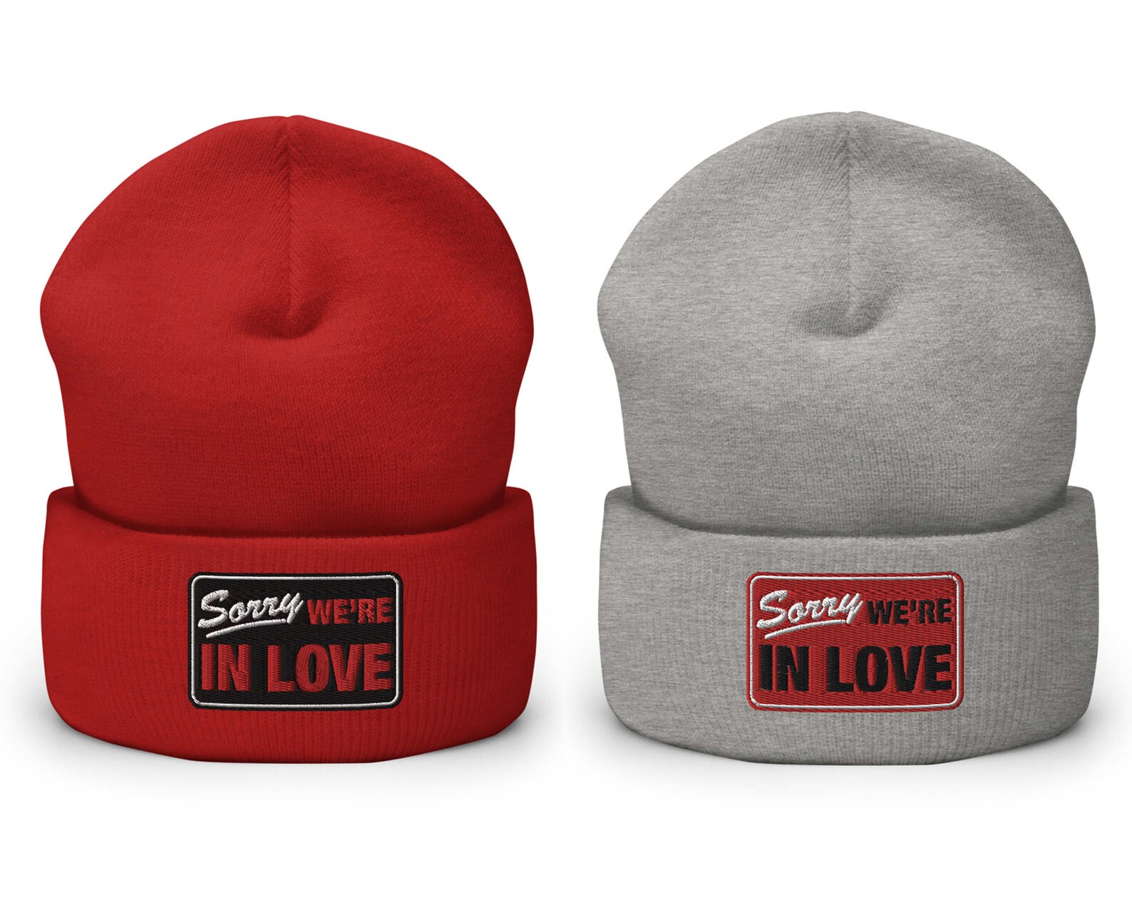 Couple beanies Matching couple hats Boyfriend Girlfriend Etsy