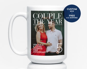 Anniversary mugs - Custom couple mug - Custom couple gift - 15oz coffee mug