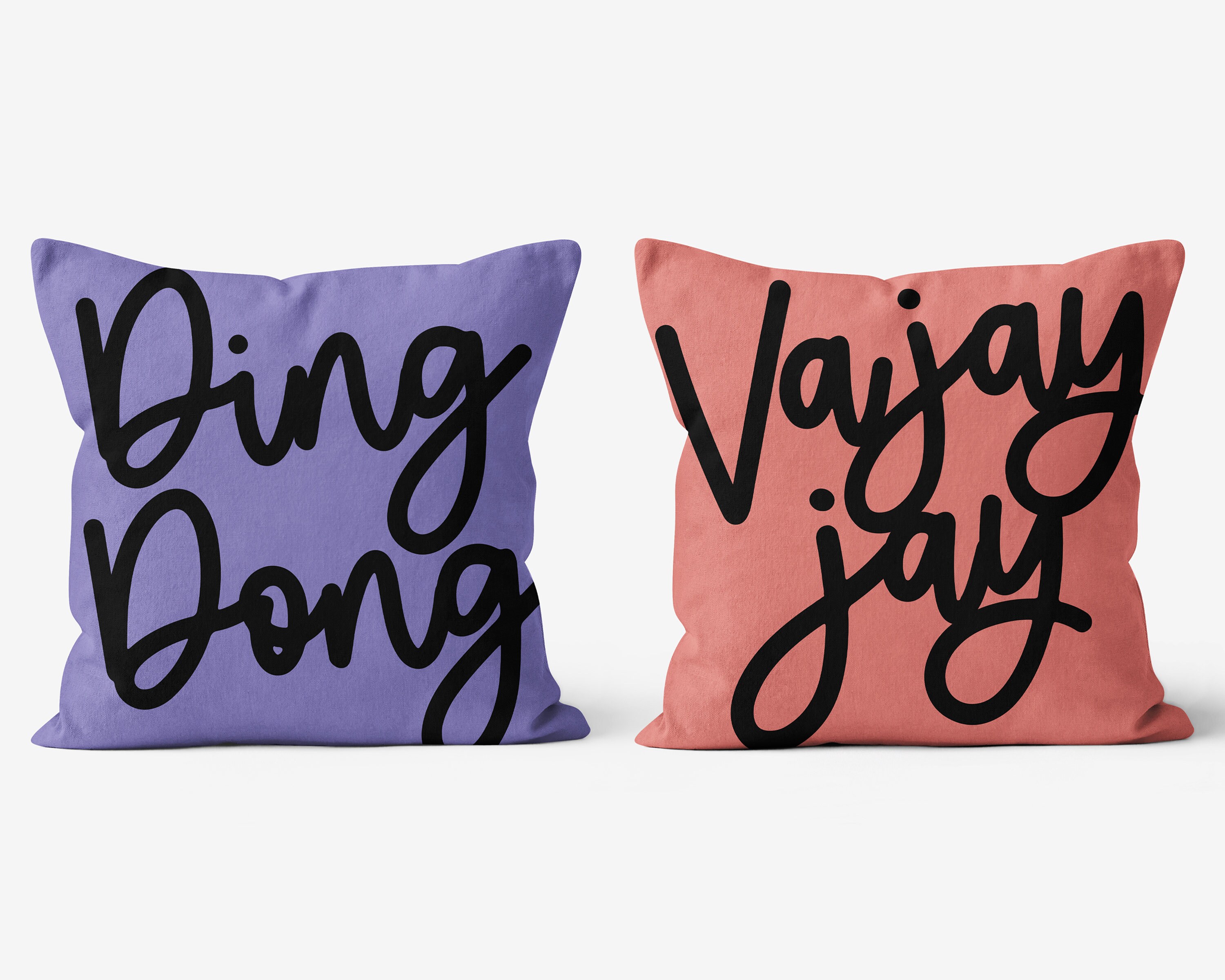 Funny Couples Gift Couple Pillows Dingdong and Vajayjay Couples