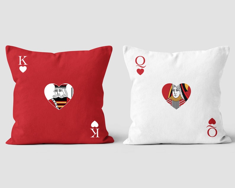 Couple Pillows King and Queen Couples Pillows Insert Included Couples gift Gift for Couple 18x18