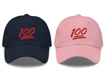 Couple Hats, Gift for Couple, Embroidered Hat, His 100 and Her 100 Couples Hats