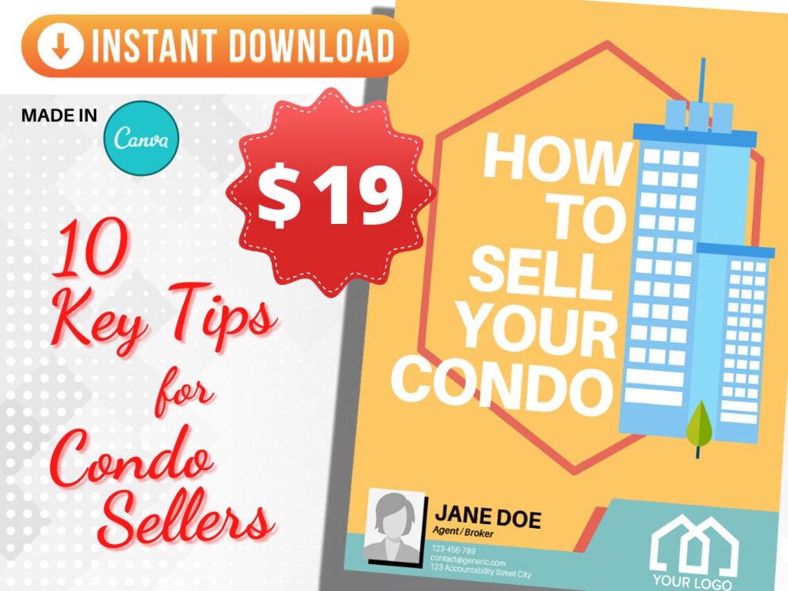 How to Sell your Condo Made in Canva for Real Estate Etsy