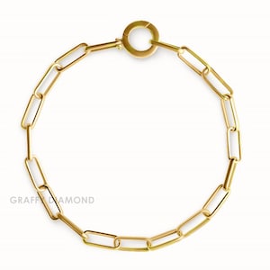 14K Gold Paperclip Chain Bracelet, Dainty Gold Bracelet, Rectangle Link Bracelet, Simple Delicate Minimalist Layer Bracelet, Gift For Women