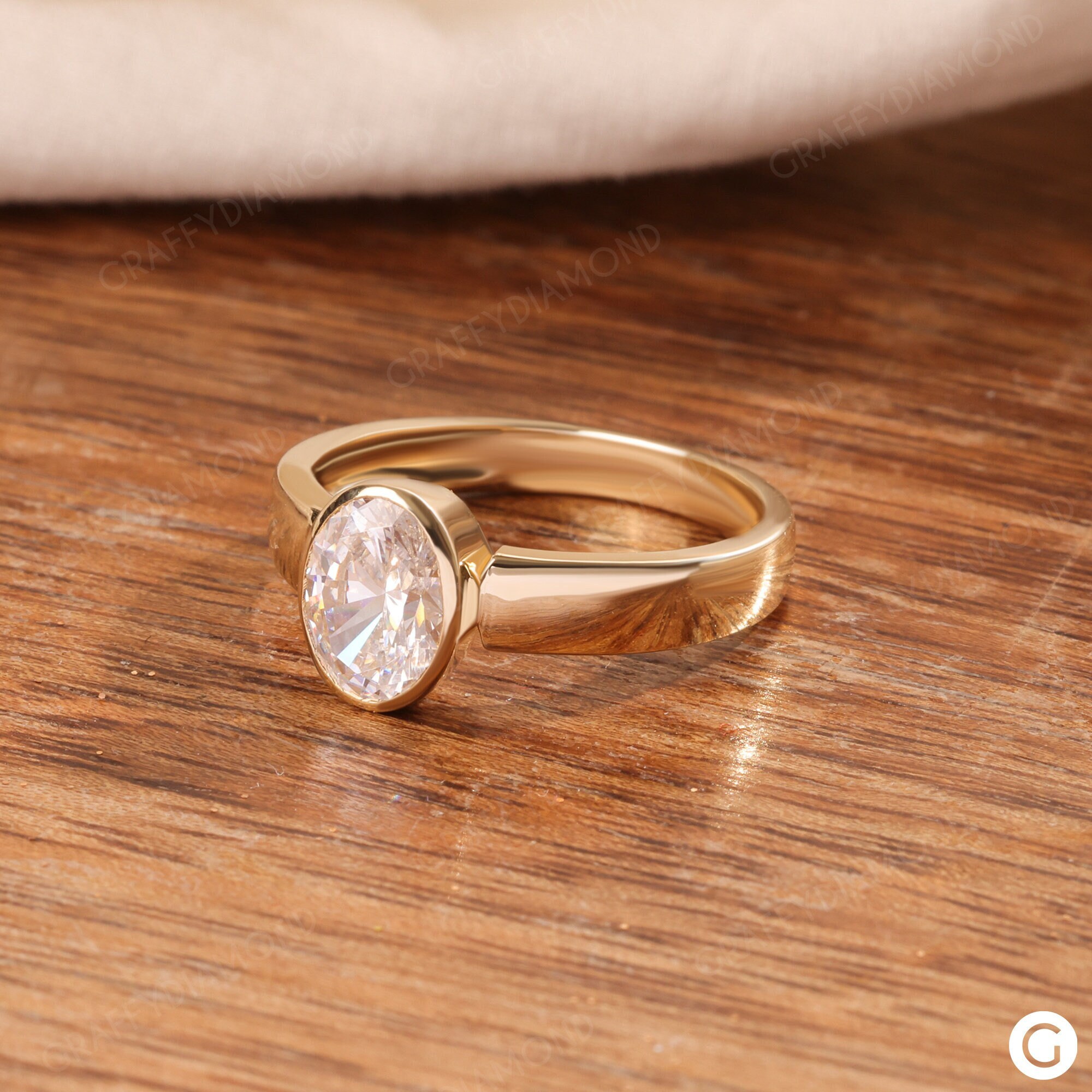 Bezel Engagement Ring Etsy Singapore