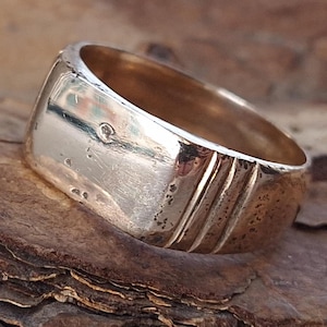 Bague de soldat de la Première Guerre mondiale, bague artisanale originale, art des tranchées, bague de soldat en bronze massif taille 10,5, artefact authentique des tranchées, artefact rare de la Première Guerre mondiale