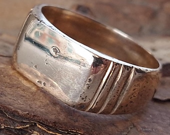 ヴィンテージ第二次世界大戦トレンチアートリング：800シルバー帆船