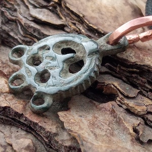 Ancient Bronze Pendant, Original Medieval Jewelry, Authentic ancient bronze artifact, Medieval talisman, Rare medieval bronze amulet
