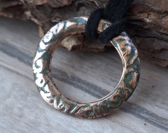 Ancient Viking Artifact, Rare Medieval Bronze Ornament Pendant amulet, 9-12 century, Medieval beautiful artifact, Rare talisman, Armor ring