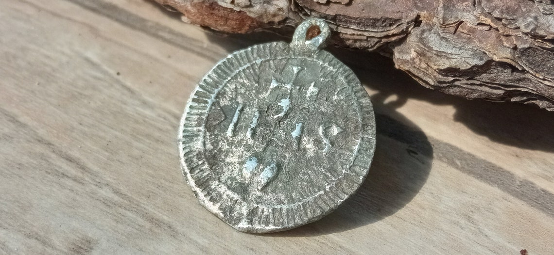 Ancient Jesuit Medallion IHS Medallion Medieval Pendant of | Etsy