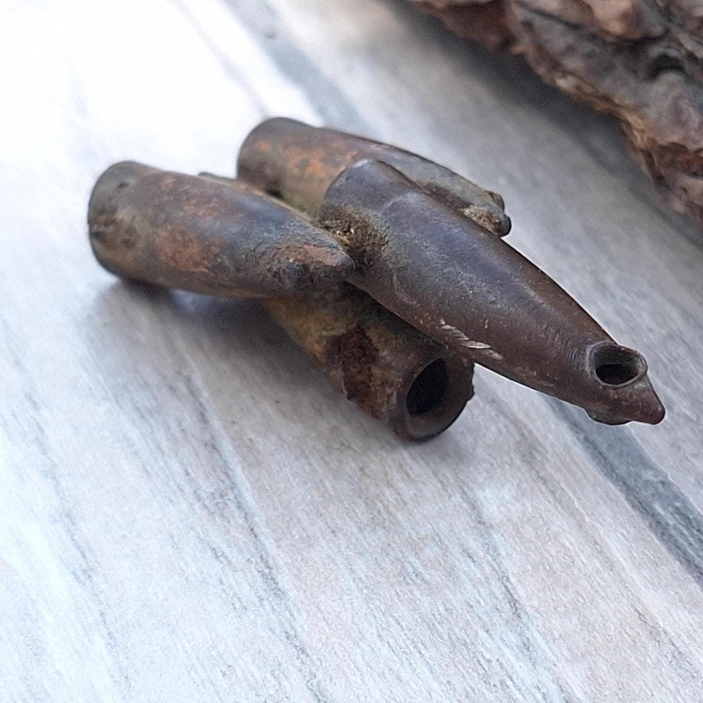 Rare WWI trench artefact. Original handmade soldier key chain made from bullets, trench art artifact