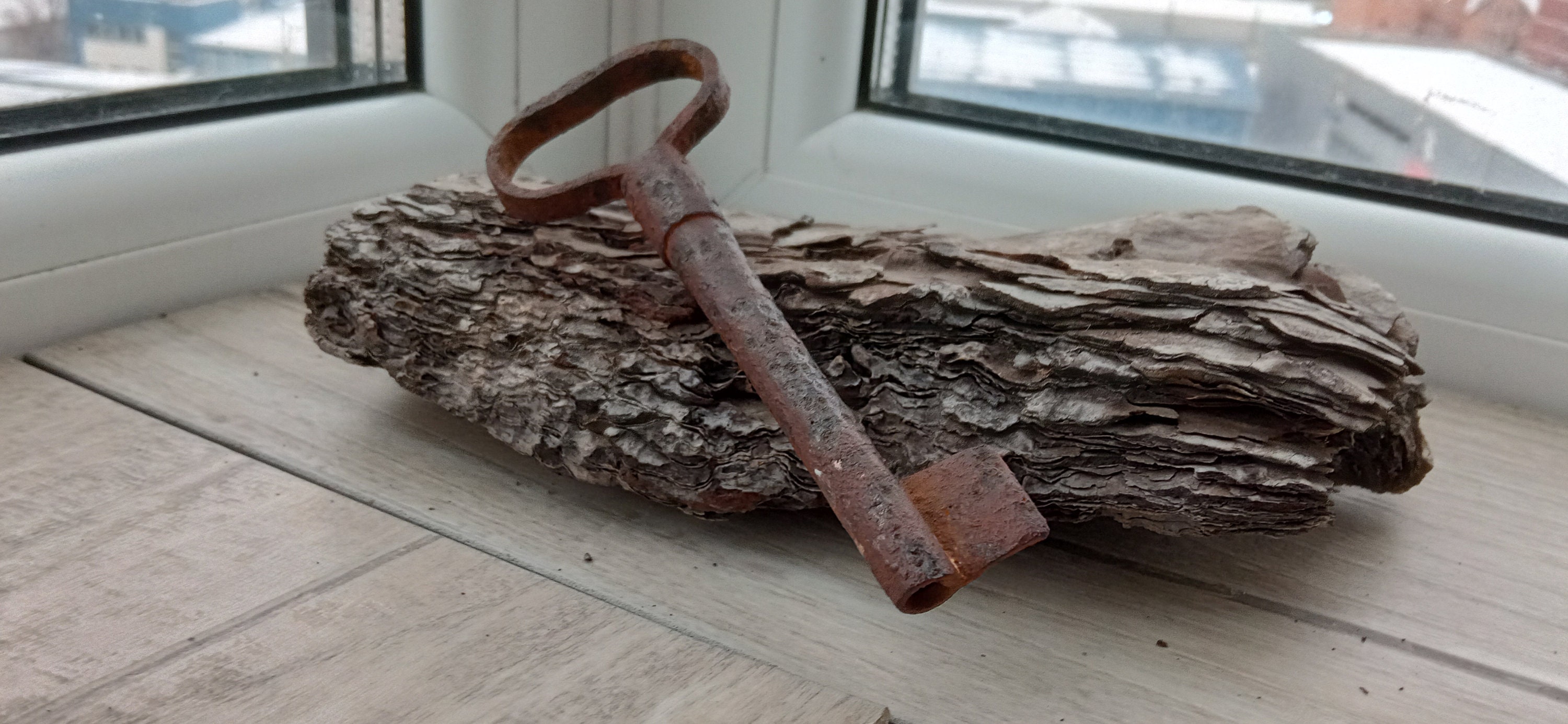 Old key in the collection, Vintage big key of the 19th century, antique iron key, Authentic old key lock, Metal detector find, Rare Key