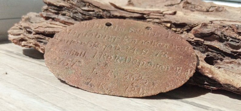 Artifact Tag Example WW1 Artifact, Original ID of a Soldier of the First World War ...