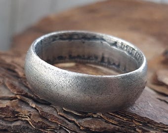 ヴィンテージ第二次世界大戦トレンチアートリング：800シルバー帆船