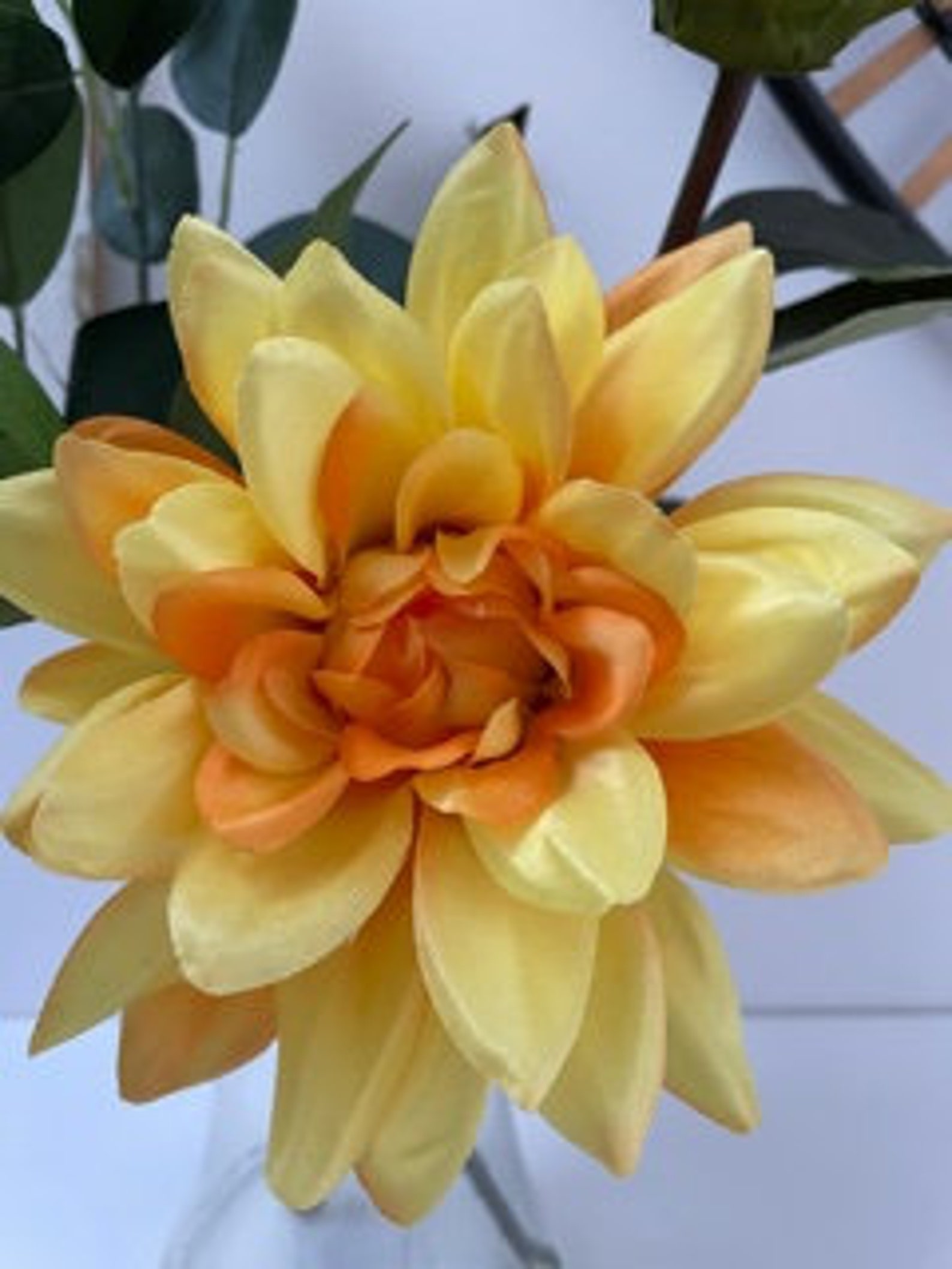 Dahlia arrangement artificial fake resin home décor Etsy