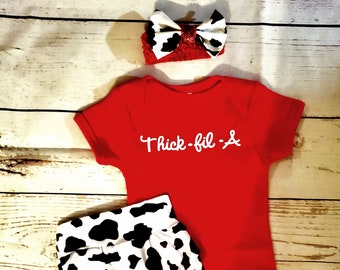 thick fil a baby onesie