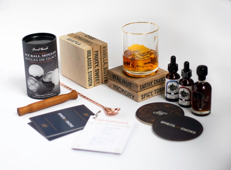 Smoked Old Fashioned Kit Cocktail Smoker Handmade Cool Etsy