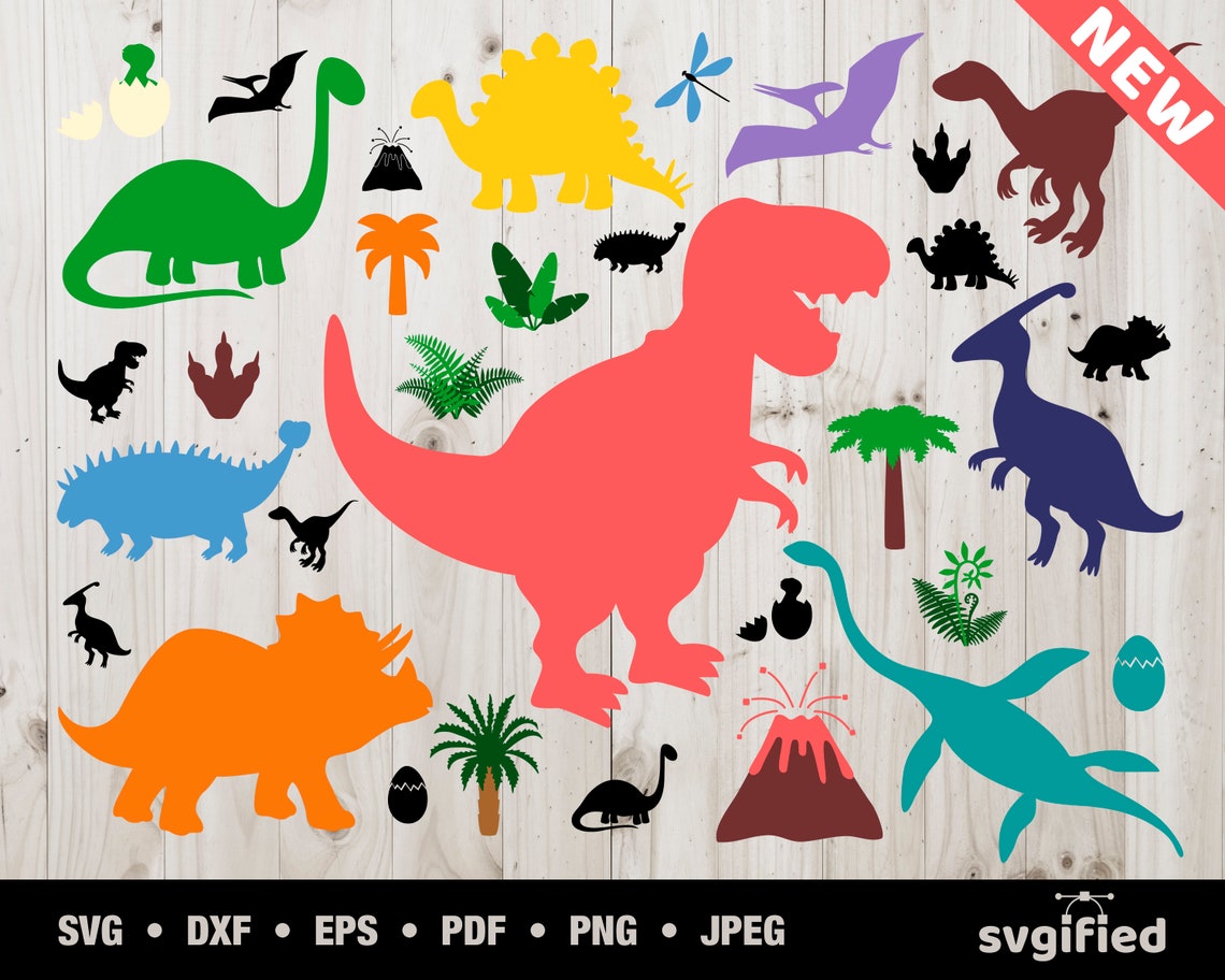 Dinosaur SVG Dinosaur Cricut Dinosaur Clip Art T-Rex SVG | Etsy