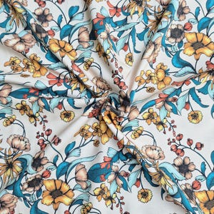 Organic cotton jersey fabric ‘Ida’ White Chocolate GOTS certified