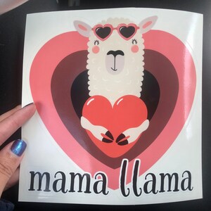 Mama Llama "6 Inch" Vinyl Car Decal