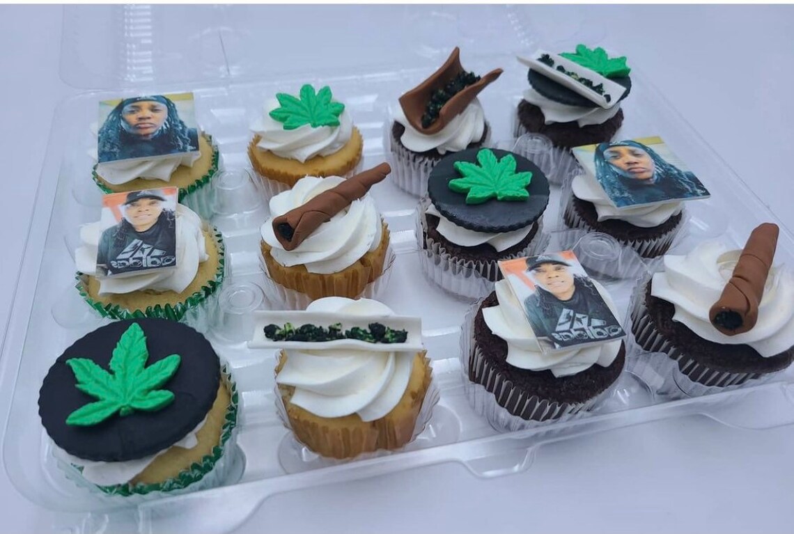 Marijuana Theme Cupcake Toppers Etsy