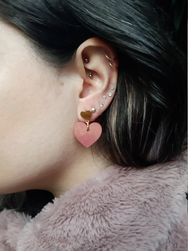 Rose gold love hearts