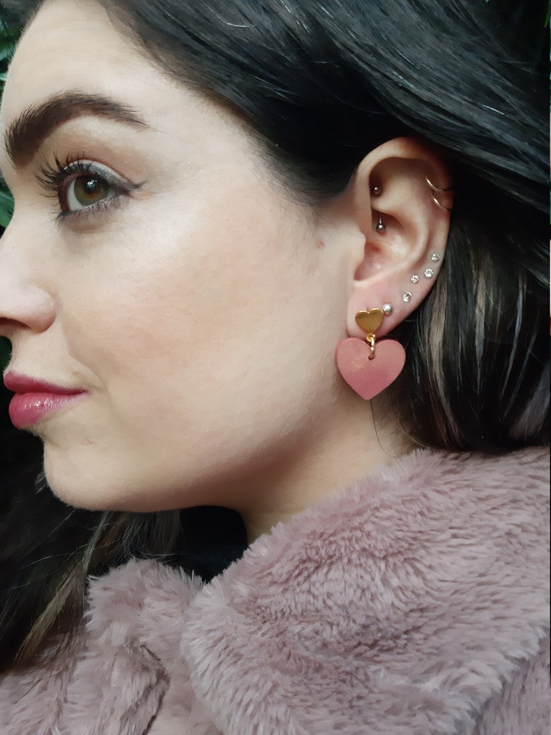 Rose gold love hearts