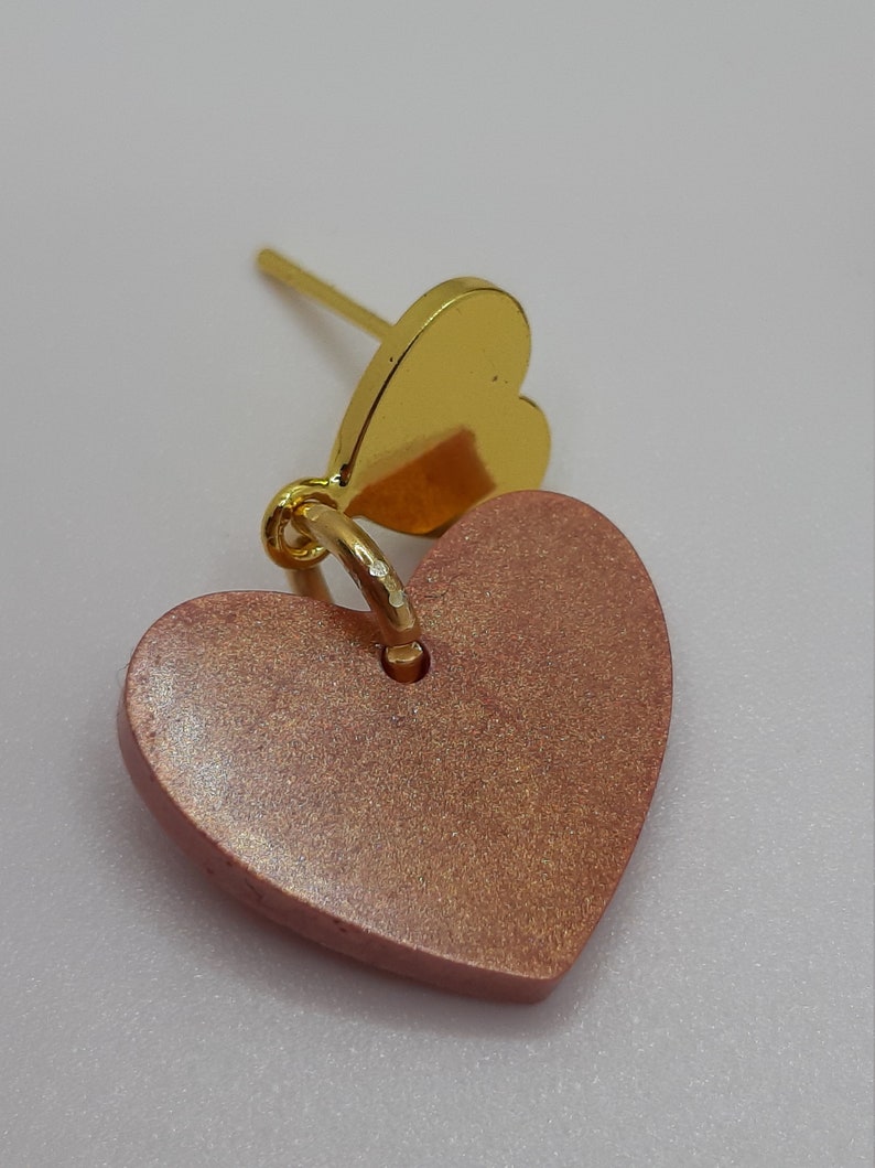 Rose gold love hearts