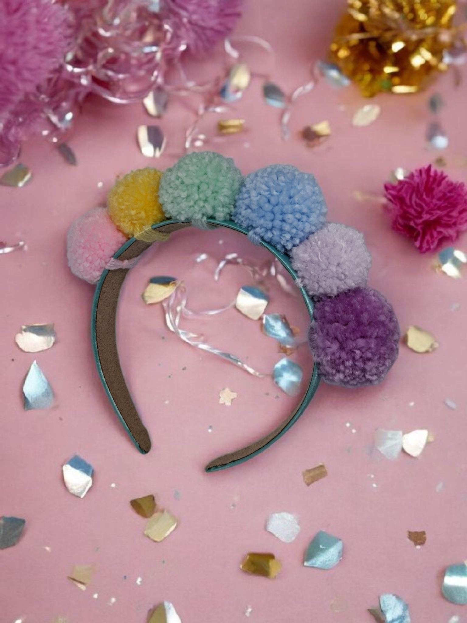 XunYee 12 Diademas De Pompones De Navidad, Diademas De Pompones Rojos, Bolas Esponjosas A Granel, Para Mujeres, Niñas, Adultos, Antenas Locas, Fiestas, Accesorios De Decoración Para Disfraz