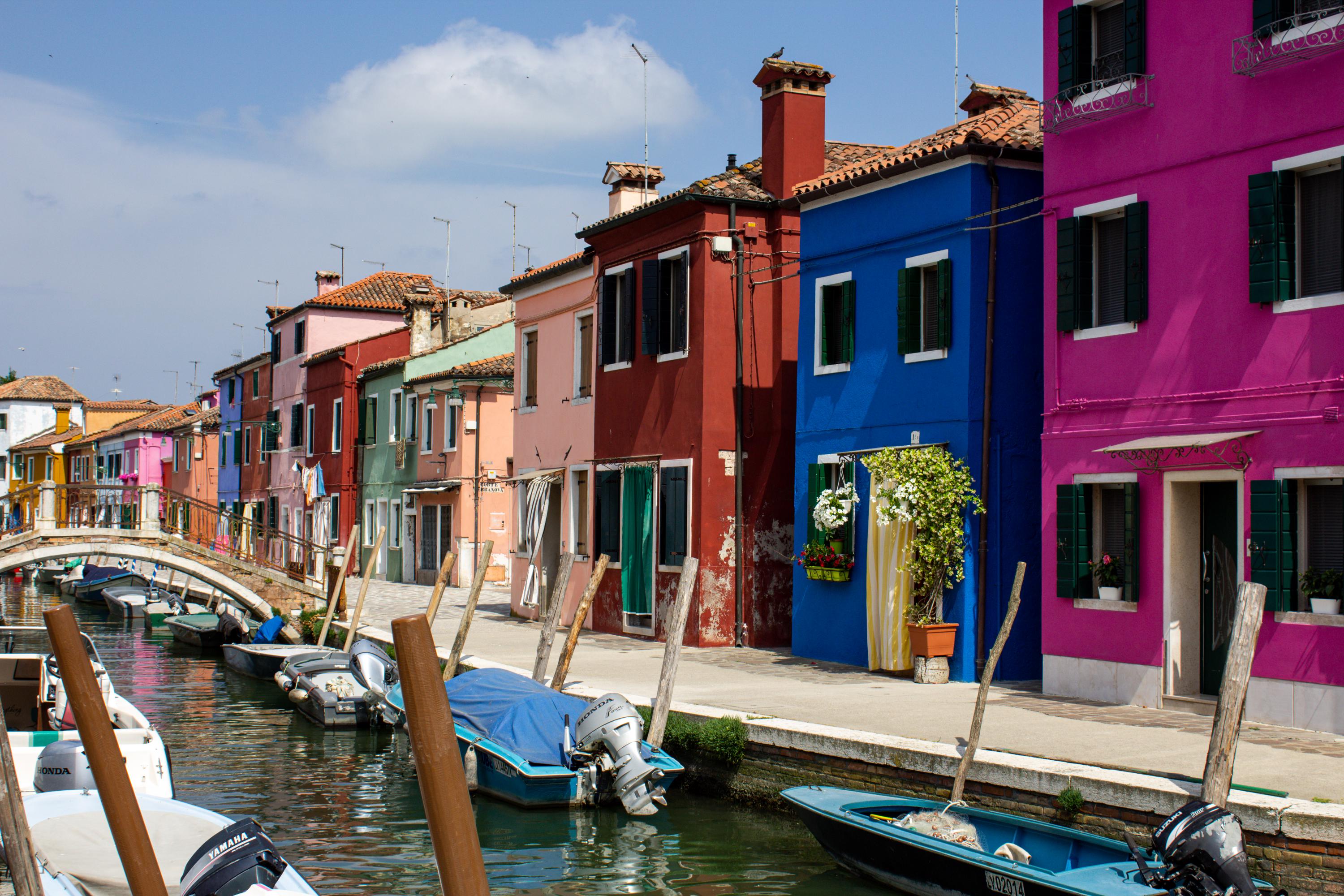 Colorful Burano Houses, Venice, Italy | Canvas, Metal, or Lustre Prints | Vibrant Wall Art & Home Decor | High-Quality Professional Prints