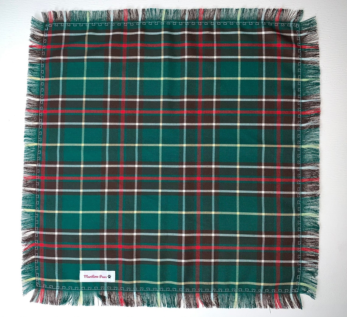 Newfoundland Tartan Frayed Flannel Dog Bandana Autumn/Winter Etsy