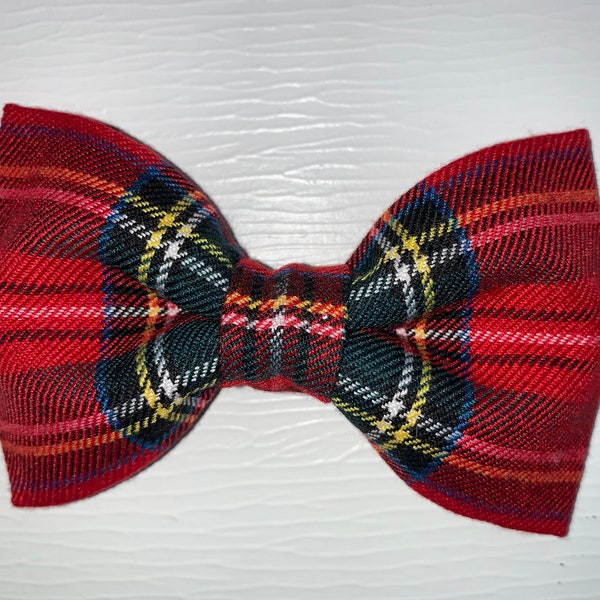 Royal Stewart Tartan Dog and Cat Bow Tie, Red Tartan Bow Tie, Traditional Tartan Bow Tie.