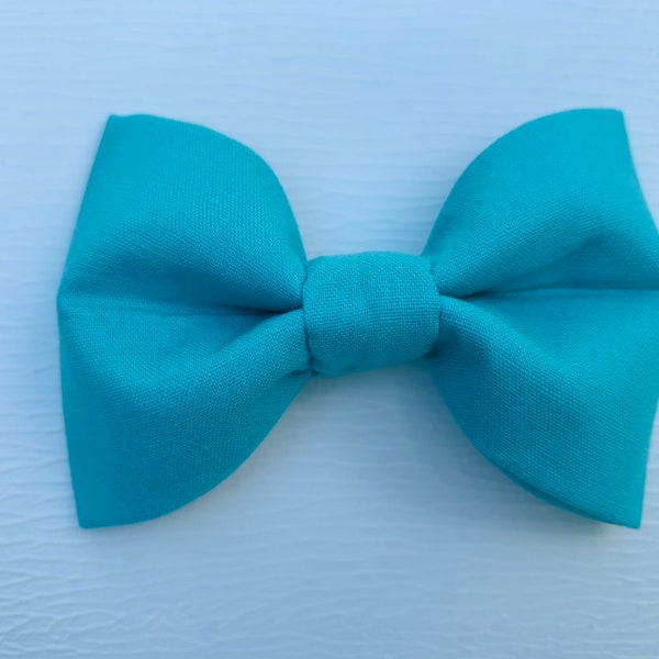 Ovarian Cancer Fundraiser. 100% of all sales will be donated to Ovarian Cancer Canada. Teal Dog and Cat slip on collar bow tie.