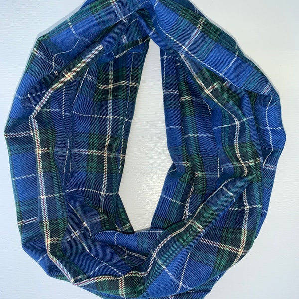 Nova Scotia Tartan Infinity Schal, Nova Scotia Starker Schal, Maritime Tartans, Traditionelle Tartans, Blauer Tartan, Blaues Karomuster