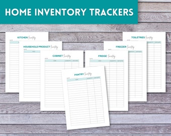 Home Inventory Trackers, Freezer Inventory, Pantry Inventory, Fridge Inventory, Inventory Printable, Kitchen Inventory, Kitchen Printable
