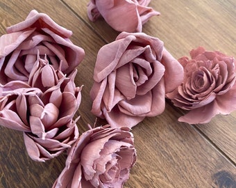Sola wood flower assortment in dusty rose