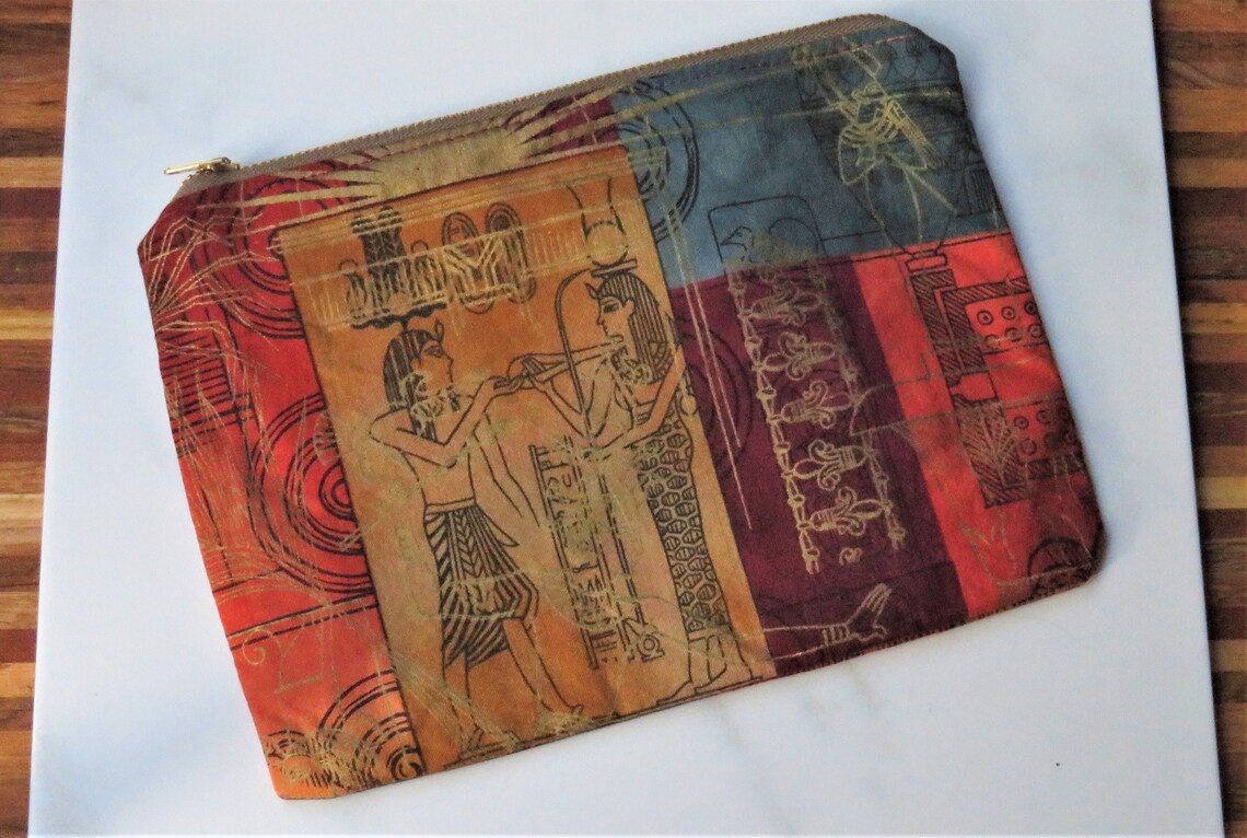 Egyptian Pouch Egyptian Bag Egyptian Cosmetic Bag Gold Etsy
